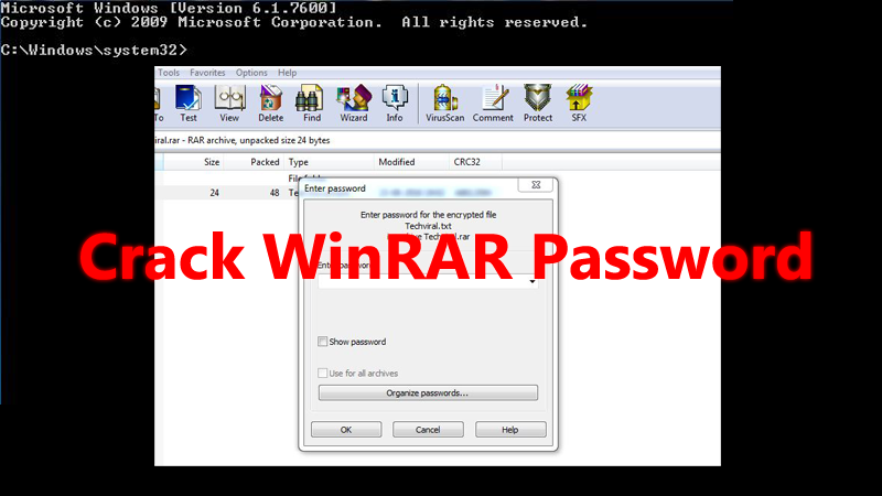 How to crack rar password
